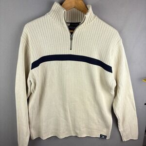 American Eagle Vintage Slim Fit Pullover Men's Large Ribbed Cotton Quarter Zip